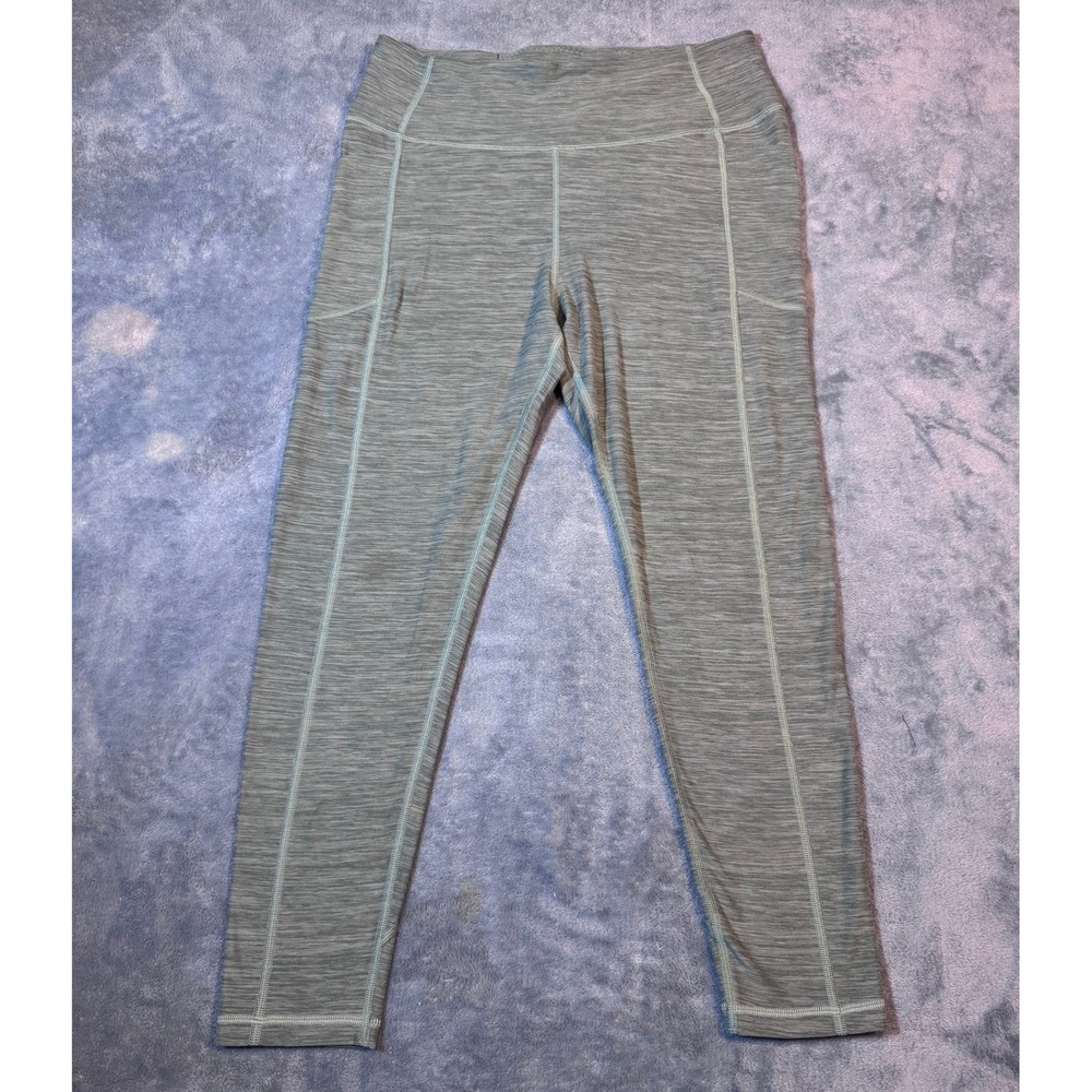 Victoria's Secret High Rise Pocket Leggings 14 Green Space Dye 7/8 Length